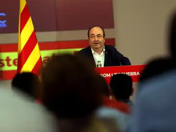Miquel Iceta durante su intervención en la reunión de la delegación del PSC Miquel Iceta durante su intervención en la reunión de la delegación del PSC