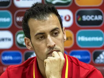 Busquets, en rueda de prensa Busquets, en rueda de prensa