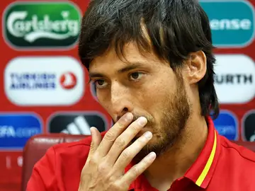 David Silva, en rueda de prensa David Silva, en rueda de prensa