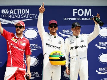 Vettel, Hamilton y Bottas, los más rápidos de la Q3