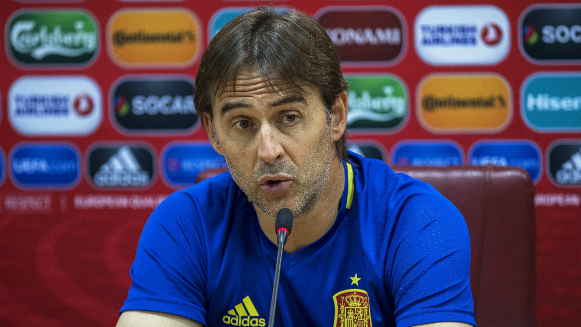 Julen Lopetegui, en rueda de prensa Julen Lopetegui, en rueda de prensa