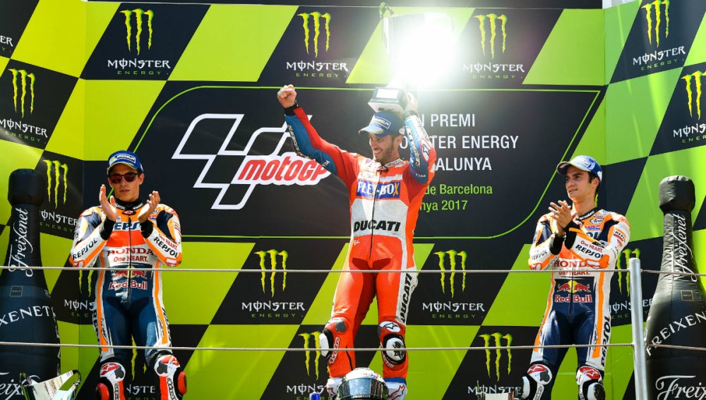Dovizioso, en el podio de Cataluña