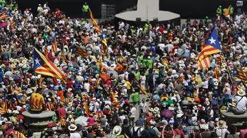Manifestación en apoyo al referéndum en Barcelona Manifestación en apoyo al referéndum en Barcelona