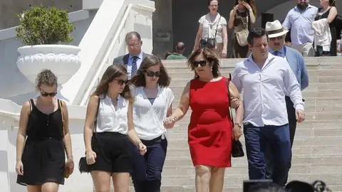 La madre de Ignacio Echeverría, el joven asesinado en los atentados de Londres, a su salida del funeral La madre de Ignacio Echeverría, el joven asesinado en los atentados de Londres, a su salida del funeral