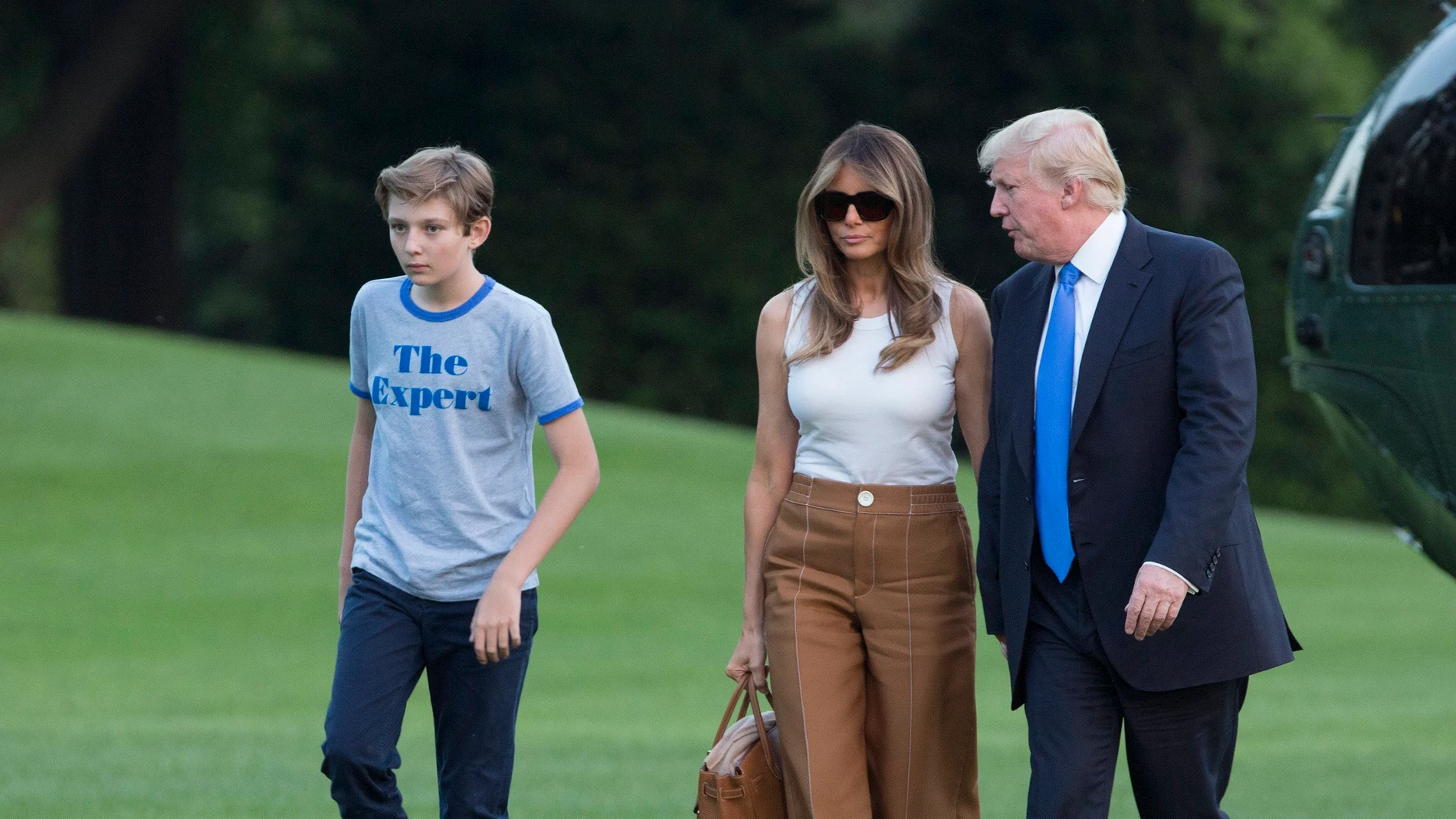 Donald Trump, Melania Trump y Barron Donald Trump, Melania Trump y Barron