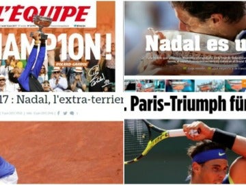 Las portadas de los medios tras el Roland Garros de Nadal