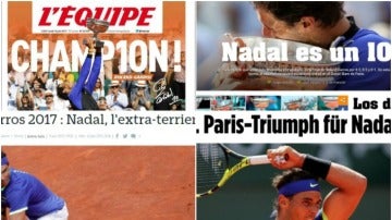 Las portadas de los medios tras el Roland Garros de Nadal
