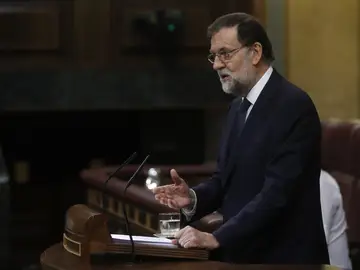 El presidente del Gobierno, Mariano Rajoy, durante su intervención El presidente del Gobierno, Mariano Rajoy, durante su intervención