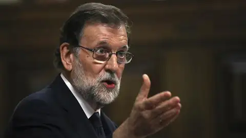 Mariano Rajoy, durante su intervención en la moción de censura Mariano Rajoy, durante su intervención en la moción de censura