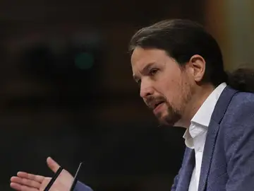 Pablo Iglesias, durante la moción de censura contra Rajoy Pablo Iglesias, durante la moción de censura contra Rajoy