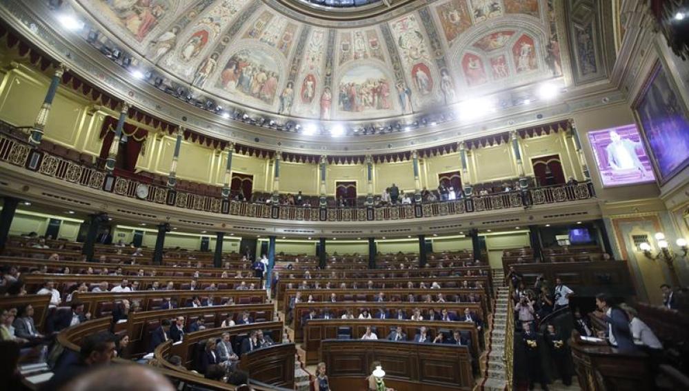 Hemiciclo durante la moción de censura