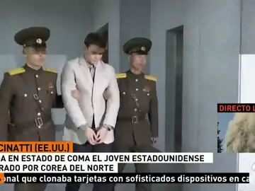 Frame 17.125603 de: Corea del Norte libera a un estudiante estadounidense de 22 en coma tras estar encarcelado en el país Frame 17.125603 de: Corea del Norte libera a un estudiante estadounidense de 22 en coma tras estar encarcelado en el país