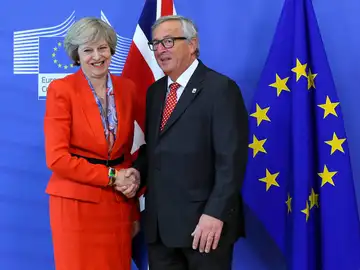 Theresa May y Jean Claude Juncker Theresa May y Jean Claude Juncker