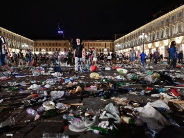 La imagen de la plaza de Turín tras la estampida
