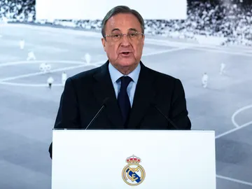Florentino Pérez, en rueda de prensa Florentino Pérez, en rueda de prensa