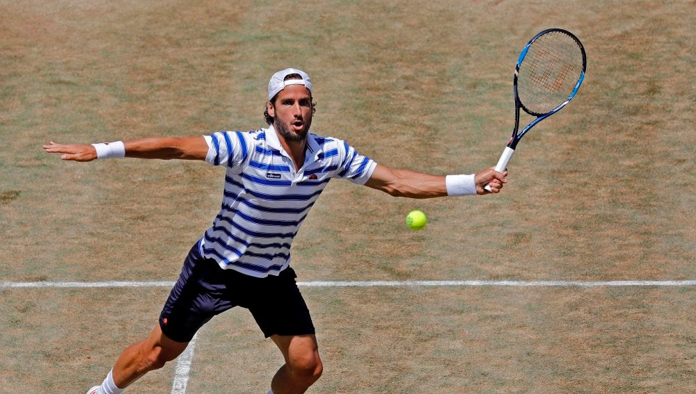 Feliciano López en el torneo de Queens