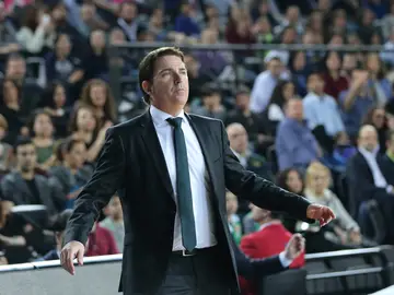 Xavi Pascual, en un partido de la Euroliga con Panathinaikos Xavi Pascual, en un partido de la Euroliga con Panathinaikos