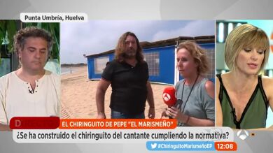 Pepe 'El Marismeño' abandona en directo la conexión con Espejo Público tras la intervención de un activista sobre su chiringuito