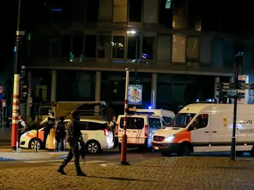 La brigada de explosivos en la Estación Central de Bruselas La brigada de explosivos en la Estación Central de Bruselas
