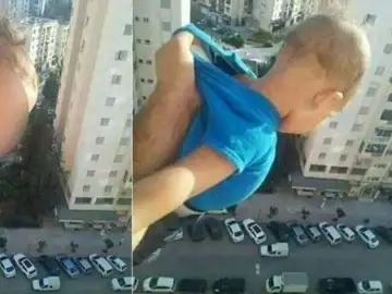 Foto publicada por el condenado tras arriesgar la vida del bebé Foto publicada por el condenado tras arriesgar la vida del bebé