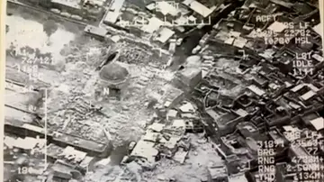 Imágenes de la mezquita de Mosul destruida Imágenes de la mezquita de Mosul destruida