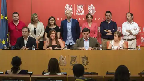 La portavoz del grupo parlamentario Ciudadanos, Mari Carmen Sánchez y el portavoz autonómico, Fernando Giner en rueda de prensa tras la dimisión La portavoz del grupo parlamentario Ciudadanos, Mari Carmen Sánchez y el portavoz autonómico, Fernando Giner en rueda de prensa tras la dimisión