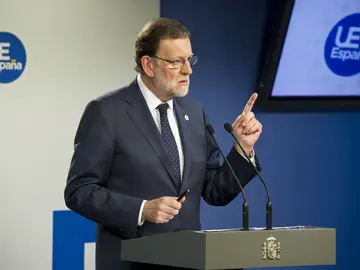 El presidente del Gobierno, Mariano Rajoy, durante la rueda de prensa El presidente del Gobierno, Mariano Rajoy, durante la rueda de prensa