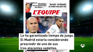 L'Équipe: Zidane habría prometido minutos a Mbappé para traerlo al Real Madrid