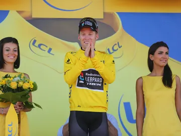 Bakelants, en el podio del Tour Bakelants, en el podio del Tour