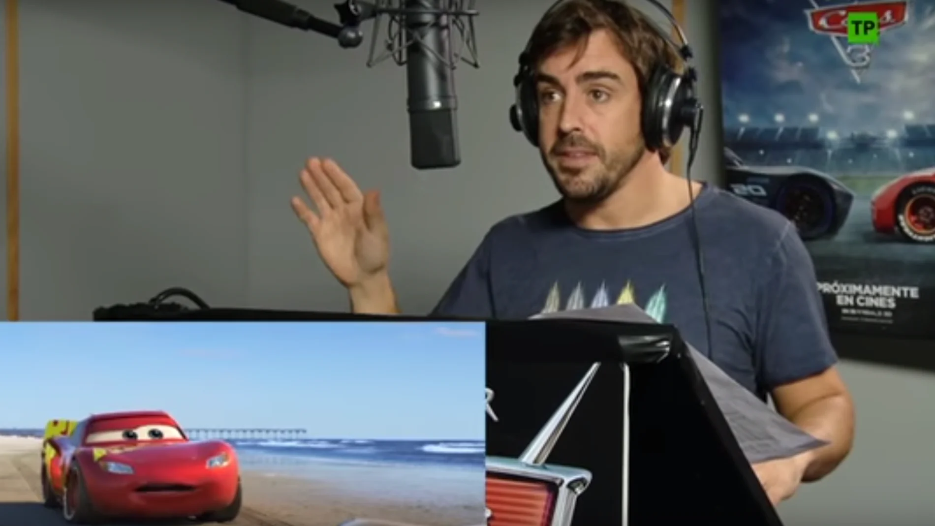 Fernando Alonso, en el doblaje de 'Cars 3'