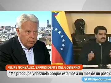 Felipe González, sobre los venezolanos: "Están peleando por algo que se lucha cuando se pierde, que es ser libres" Felipe González, sobre los venezolanos: "Están peleando por algo que se lucha cuando se pierde, que es ser libres"