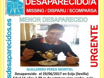 El joven desaparecido en Sevilla