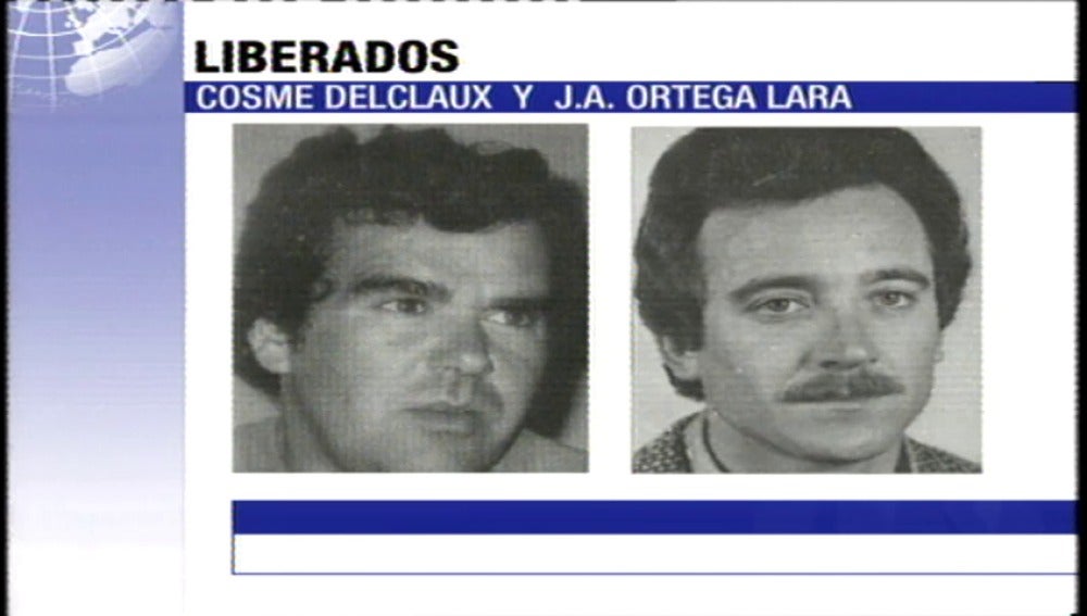 El funcionario Ortega Lara era rescatado de un zulo y ETA liberaba al empresario Delclaux