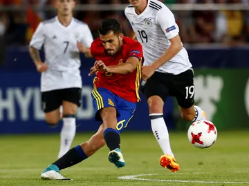 Ceballos, durante el partido contra Alemania Ceballos, durante el partido contra Alemania
