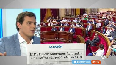 Rivera, sobre las subvenciones de la Generalitat a los medios: “Es una forma de intentar chantajearlos