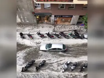 Fuerte granizada en Girona Fuerte granizada en Girona