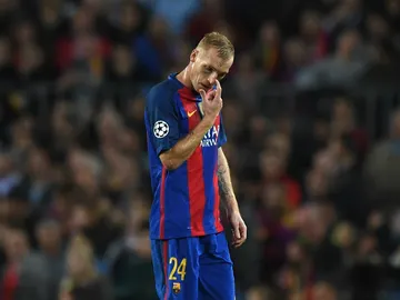 Mathieu, en un partido con el Barça Mathieu, en un partido con el Barça