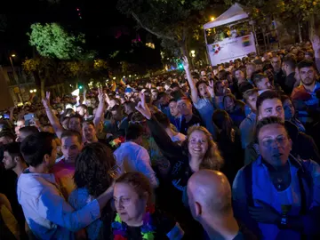 Clausura de la fiesta del Orgullo Gay en la Puerta de Alcalá Clausura de la fiesta del Orgullo Gay en la Puerta de Alcalá
