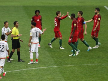 Portugal celebra el triunfo ante México