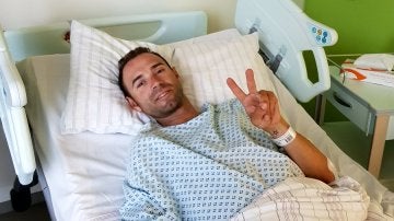 Alejandron Valverde, en el hospital