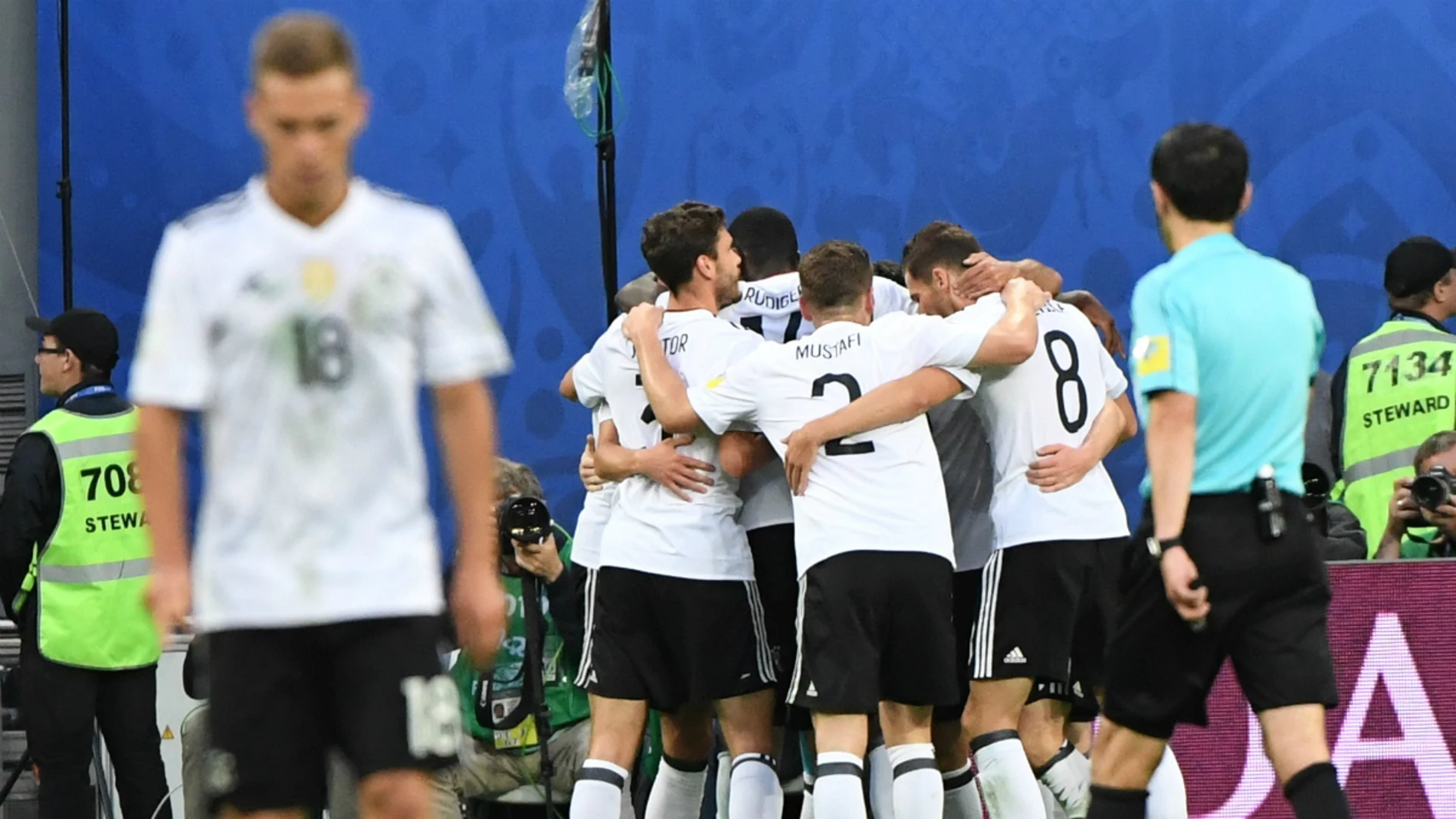 Alemania celebra un gol Alemania celebra un gol