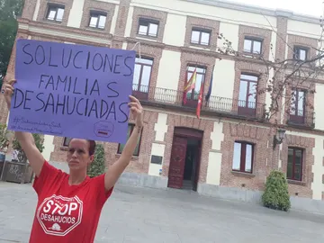 Protestas en Carabanchel por los desahucios de las familias Protestas en Carabanchel por los desahucios de las familias