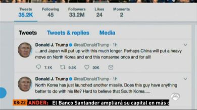 Trump, sobre Kim Jong Un tras el último lanzamiento de un misil: 