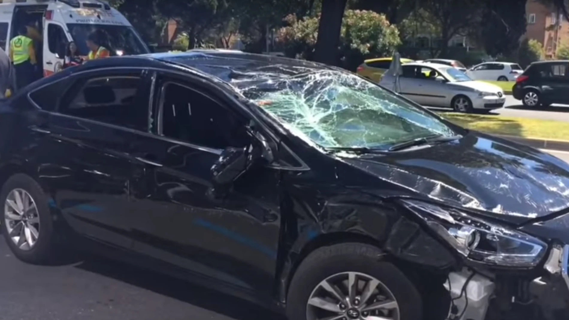 Así quedó el coche de Uber Así quedó el coche de Uber