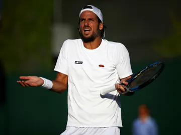 Feliciano López gesticula tras perder un punto Feliciano López gesticula tras perder un punto