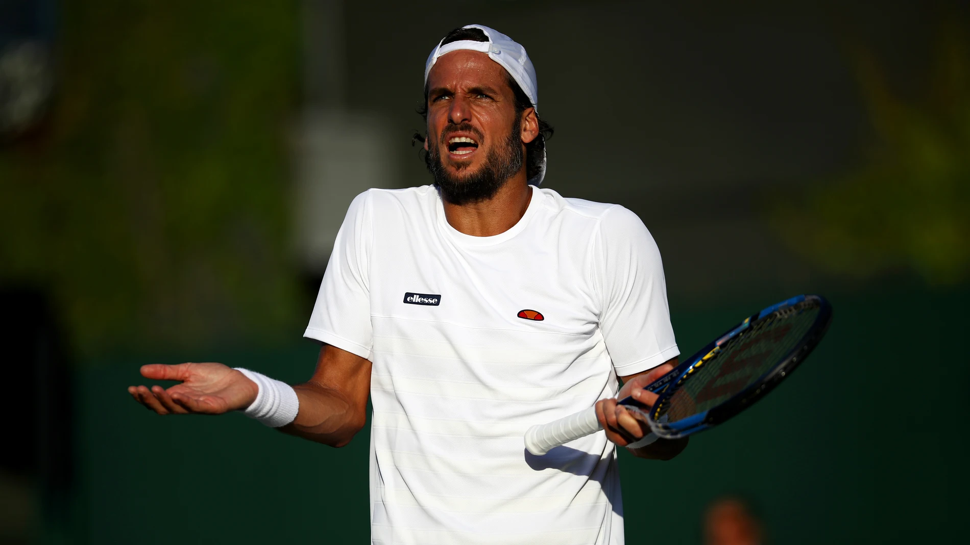 Feliciano López gesticula tras perder un punto Feliciano López gesticula tras perder un punto