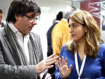 Carles Puigdemont y Marta Pascal Carles Puigdemont y Marta Pascal