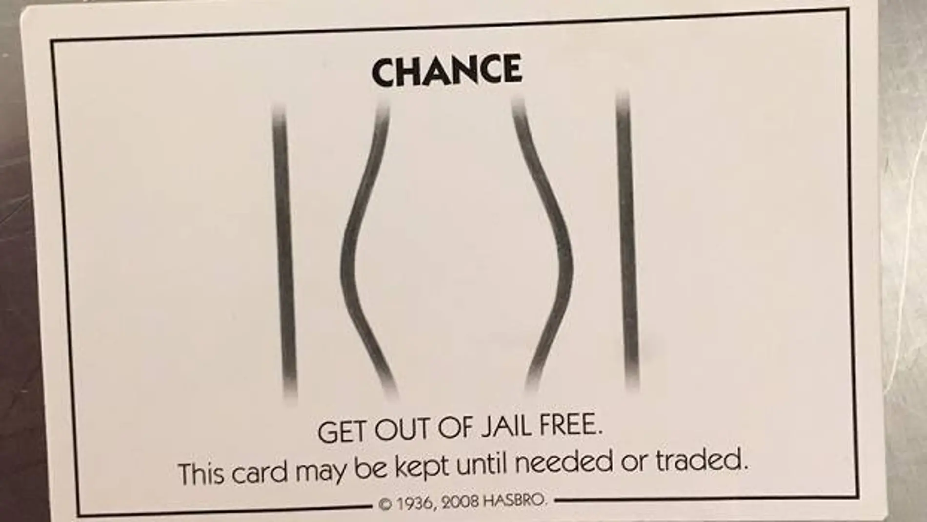 La tarjeta del Monopoly que entregó a los agentes La tarjeta del Monopoly que entregó a los agentes