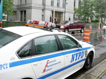 Imagen de un coche de Policía de Nueva York. Imagen de un coche de Policía de Nueva York.