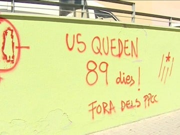 Aparecen pintadas amenazantes cerca de la Comandancia de la Guardia Civil de Barcelona